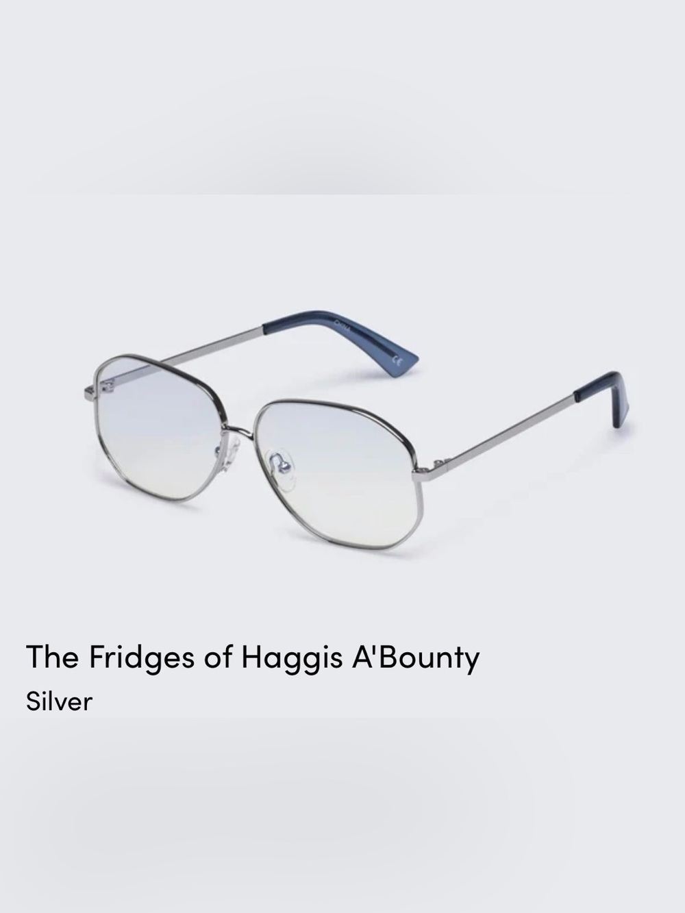 The Fridges of Haggis A'Bounty
Silver Blue Light Blocking Glasses NWT
